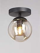 Светильник на штанге Vitaluce V3962 V3962-1/1PL цвет плафона/подвески Коньячный, цвет арматуры Черный