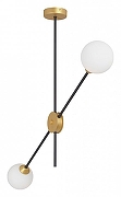 Светильник на штанге Vitaluce V3988 V3988-1/2PL цвет плафона/подвески Белый, цвет арматуры Черный-2