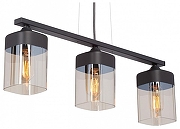 Подвесной светильник Vitaluce V3996 V3996-1/3S цвет плафона/подвески Коньячный, цвет арматуры Черный