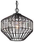 Подвесной светильник Vitaluce V424 V4241-1/1S цвет плафона/подвески Прозрачный, Хром, цвет арматуры Черный