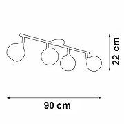 Спот Vitaluce V4313 V4313-0/4PL цвет плафона/подвески Белый, цвет арматуры Белый-4