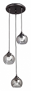 Подвесной светильник Vitaluce Шарики V4361-1/3S цвет плафона/подвески Светло-серый, цвет арматуры Черный