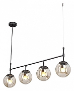 Подвесной светильник Vitaluce V4692 V4692-1/4S цвет плафона/подвески Коньячный, цвет арматуры Черный-1