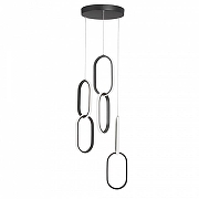 Подвесной светильник Vitaluce V4695 V4695-1/6S цвет плафона/подвески Белый, Черный, цвет арматуры Черный-1