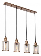 Подвесной светильник Vitaluce V4829 V4829-7/4S цвет плафона/подвески Прозрачный, цвет арматуры Медь
