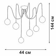 Подвесной светильник Vitaluce V4853 V4853/3S цвет плафона/подвески Черный, цвет арматуры Черный-4