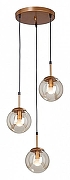 Подвесной светильник Vitaluce V4872-8/3S цвет плафона/подвески Коньячный, цвет арматуры Медь