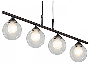 Подвесной светильник Vitaluce V4982-1/4S цвет плафона/подвески Прозрачный, цвет арматуры Черный