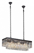 Подвесной светильник Vitaluce V5146 V5146-1/12 цвет плафона/подвески Прозрачный, цвет арматуры Черный-1