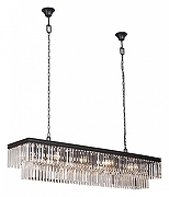 Подвесной светильник Vitaluce V5146 V5146-1/15 цвет плафона/подвески Прозрачный, цвет арматуры Черный-1