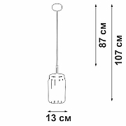 Подвесной светильник Vitaluce V5151 V5151-9/1S цвет плафона/подвески Прозрачный, цвет арматуры Хром-5