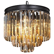 Подвесной светильник Vitaluce V5154 V5173-1/4+4+1 цвет плафона/подвески Оранжевый, цвет арматуры Черный