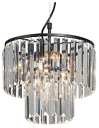 Подвесной светильник Vitaluce V5179 V5179-1/4S цвет плафона/подвески Прозрачный, цвет арматуры Черный