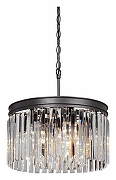 Подвесной светильник Vitaluce V5180 V5180-1/6 цвет плафона/подвески Прозрачный, цвет арматуры Черный-1
