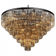 Подвесной светильник Vitaluce V5154 V5226-1/14+35+1 цвет плафона/подвески Янтарный, цвет арматуры Черный