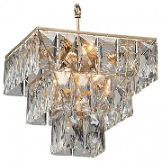 Подвесной светильник Vitaluce V5262 V5266-8/8+1 цвет плафона/подвески Прозрачный, цвет арматуры Золото