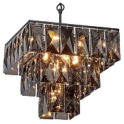 Подвесной светильник Vitaluce V5276 V5272-1/8+1 цвет плафона/подвески Светло-серый, цвет арматуры Черный