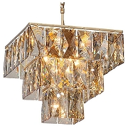 Подвесной светильник Vitaluce V5278 V5274-8/8+1 цвет плафона/подвески Оранжевый, цвет арматуры Золото