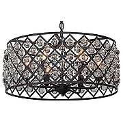 Подвесной светильник Vitaluce V5281 V5281-1/6 цвет плафона/подвески Прозрачный, цвет арматуры Черный