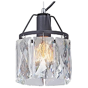 Подвесной светильник Vitaluce V5262 V5289-1/1S цвет плафона/подвески Прозрачный, цвет арматуры Черный