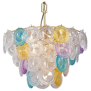 Подвесной светильник Vitaluce V5295 V5295-8/6+3+3+1 цвет плафона/подвески Красный, Синий, Зеленый, цвет арматуры Золото