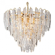 Подвесной светильник Vitaluce V5296 V5296-8/6+3+3+1 цвет плафона/подвески Прозрачный, цвет арматуры Золото