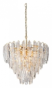 Подвесной светильник Vitaluce V5296 V5296-8/6+3+3+1 цвет плафона/подвески Прозрачный, цвет арматуры Золото-1