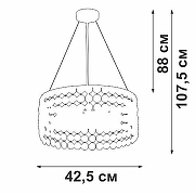 Подвесной светильник Vitaluce V5329 V5329-8/6S цвет плафона/подвески Прозрачный, цвет арматуры Золото-6