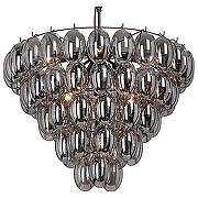 Подвесной светильник Vitaluce V5343 V5343-1/5+5+1 цвет плафона/подвески Светло-серый, цвет арматуры Черный