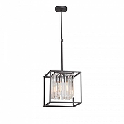 Светильник на штанге Vitaluce V5402 V5402-1/1PL цвет плафона/подвески Прозрачный, Хром, цвет арматуры Черный-1