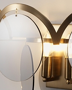 Накладной светильник Moderli Komo V7083-2W цвет плафона/подвески Серый, цвет арматуры Латунь-6