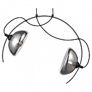 Подвесной светильник Vele Luce Musicista VL5462P12 цвет плафона/подвески Светло-серый, цвет арматуры Черный