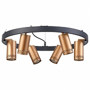 Подвесной светильник Vele Luce Moto VL5784P06 цвет плафона/подвески Золото, цвет арматуры Черный