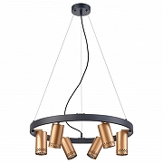 Подвесной светильник Vele Luce Moto VL5784P06 цвет плафона/подвески Золото, цвет арматуры Черный-1