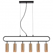 Подвесной светильник Vele Luce Brio VL5794P06 цвет плафона/подвески Золото, цвет арматуры Черный-1