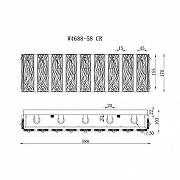 Накладной светильник iLamp Panorama W4688-58 CR цвет плафона/подвески Прозрачный, цвет арматуры Хром-1