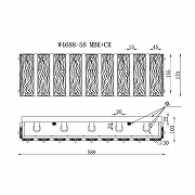 Накладной светильник iLamp Panorama W4688-58 MBK+CR цвет плафона/подвески Прозрачный, цвет арматуры Черный-1