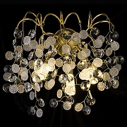 Накладной светильник iLamp Savage W7204-3 GD цвет плафона/подвески Прозрачный, цвет арматуры Золото-1