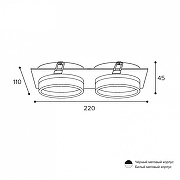 Встраиваемый светильник Wolta Luce WDL-GX53/06BL-02 цвет плафона/подвески Черный, цвет арматуры Черный-2