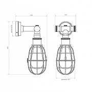 Бра Covali WL-30526 цвет плафона/подвески Латунь, цвет арматуры Латунь-9
