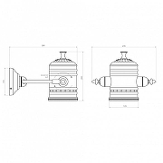 Бра Covali WL-30858 цвет плафона/подвески Латунь, цвет арматуры Латунь-7