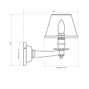 Бра Covali WL-31078 цвет плафона/подвески Прозрачный, цвет арматуры Латунь-9