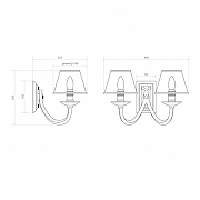 Бра Covali WL-31125 цвет плафона/подвески Прозрачный, цвет арматуры Латунь-7