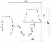 Бра Covali WL-38006 цвет плафона/подвески Латунь, цвет арматуры Латунь-5