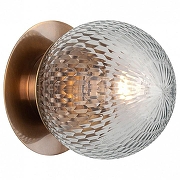 Накладной светильник Covali WL-38027 цвет плафона/подвески Прозрачный, цвет арматуры Латунь