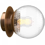 Накладной светильник Covali WL-38027 цвет плафона/подвески Прозрачный, цвет арматуры Латунь-2