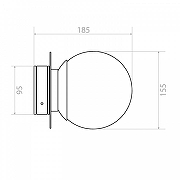 Накладной светильник Covali WL-38027 цвет плафона/подвески Прозрачный, цвет арматуры Латунь-8