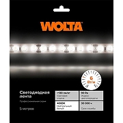 Светодиодная лента Wolta WLS2835-6W/4000/24H60-01 IP20-3