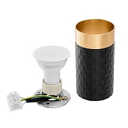 Накладной светильник Wolta CELLA WSL-GU10 WSL-GU10/10BG цвет плафона/подвески Золото, Черный, цвет арматуры Черный-5