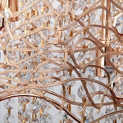 Светильник на штанге Abrasax Irma X9118A/4GO цвет плафона/подвески Золото, Прозрачный, цвет арматуры Золото-3